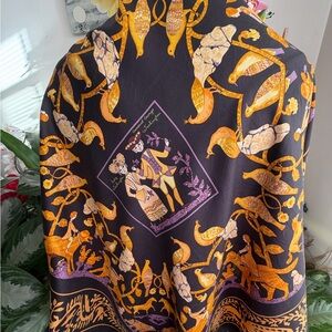 Hermés Early America Silk Scarf.